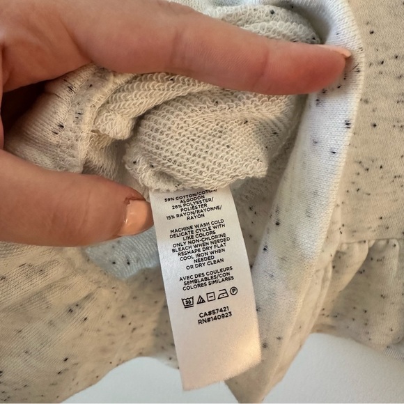 LOFT Heathered Ruffle Sweatshirt - Picture 4 of 5